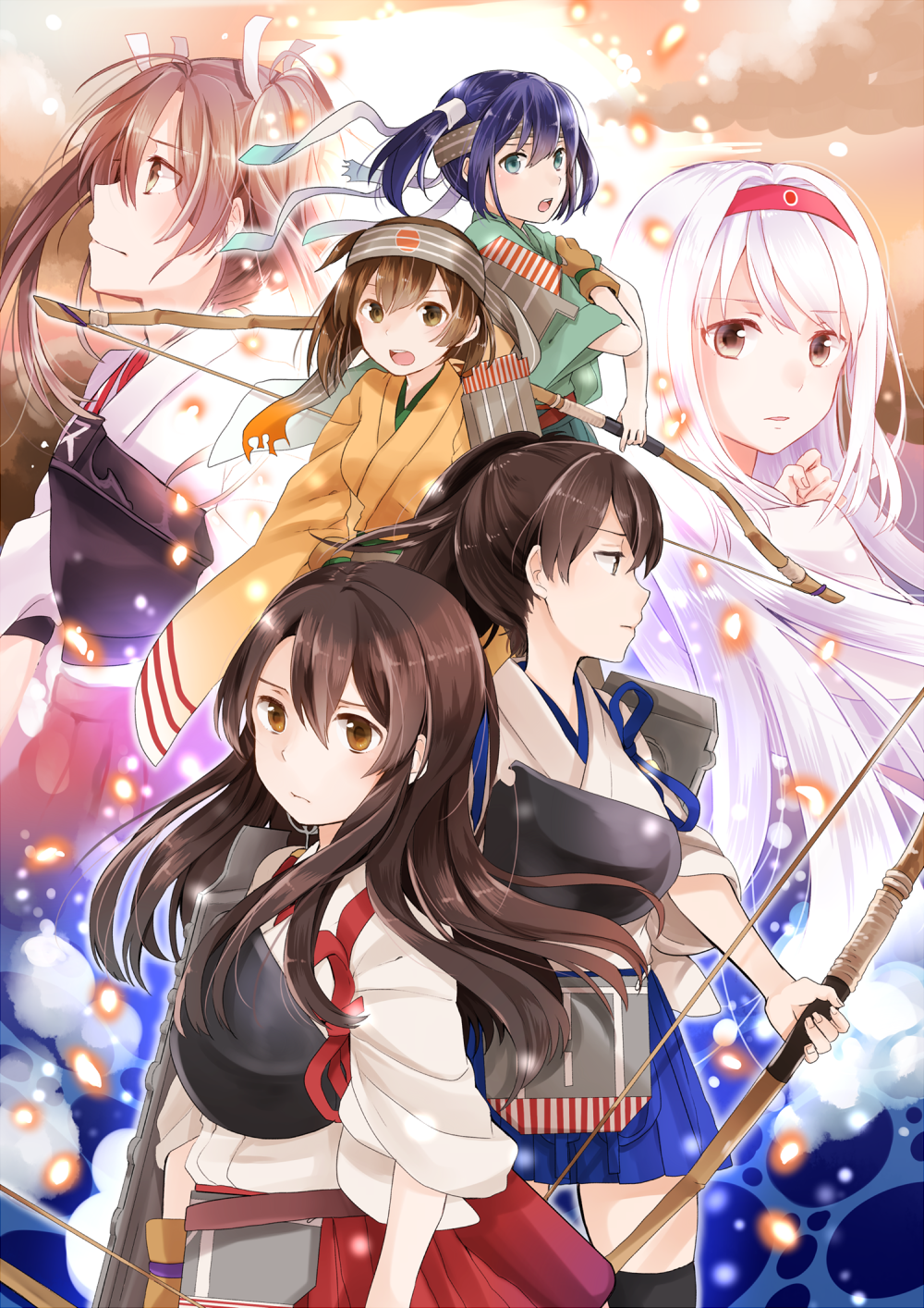 1-й Воздушный Флот - Kantai Collection, Аниме, Akagi, Kaga, Hiryuu, Soryuu, Shoukaku, Zuikaku