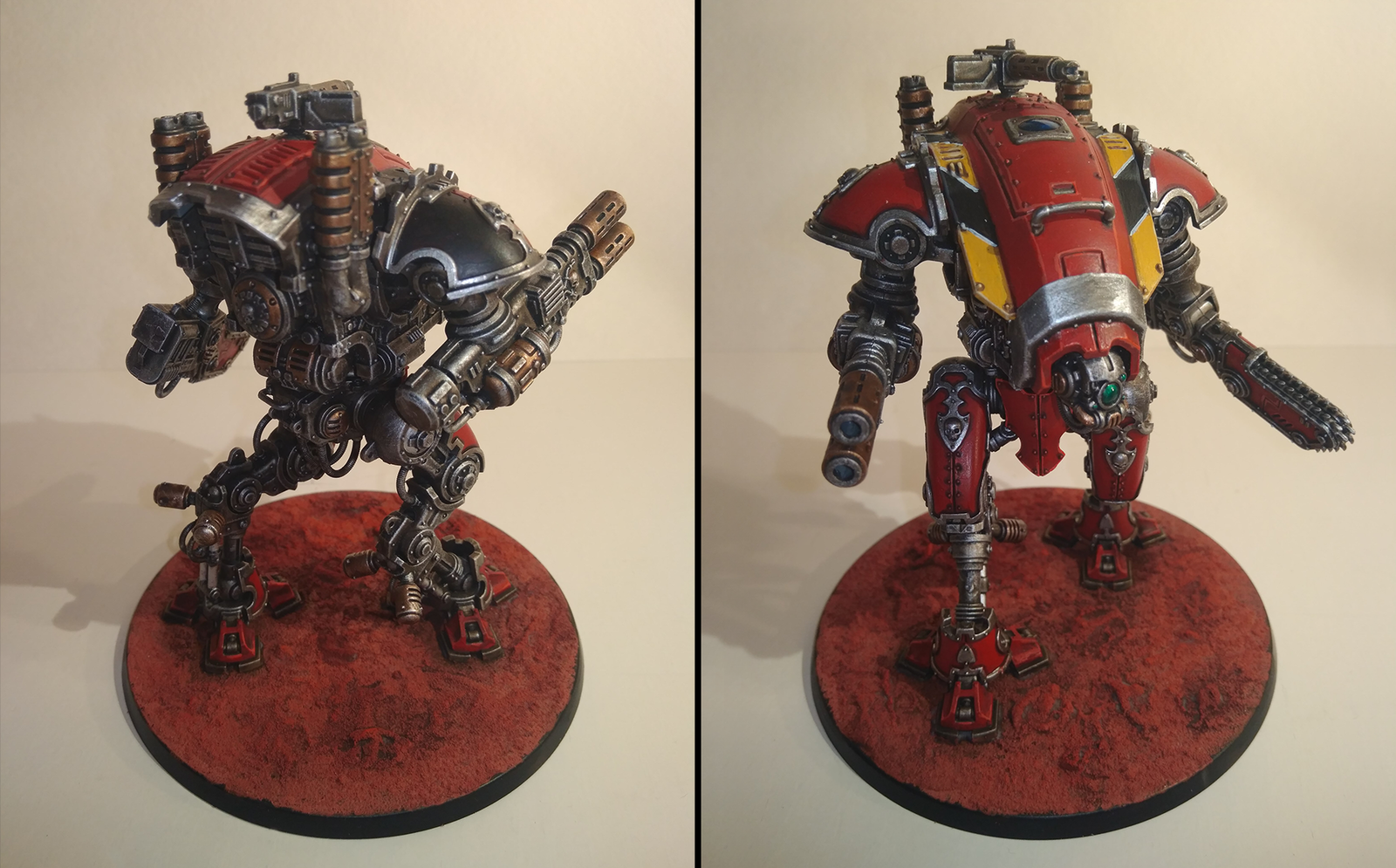 Armiger Warglaive - Моё, Armiger Warglaive, Покраска, Adeptus Mechanicus, Гифка, Длиннопост, Wh miniatures