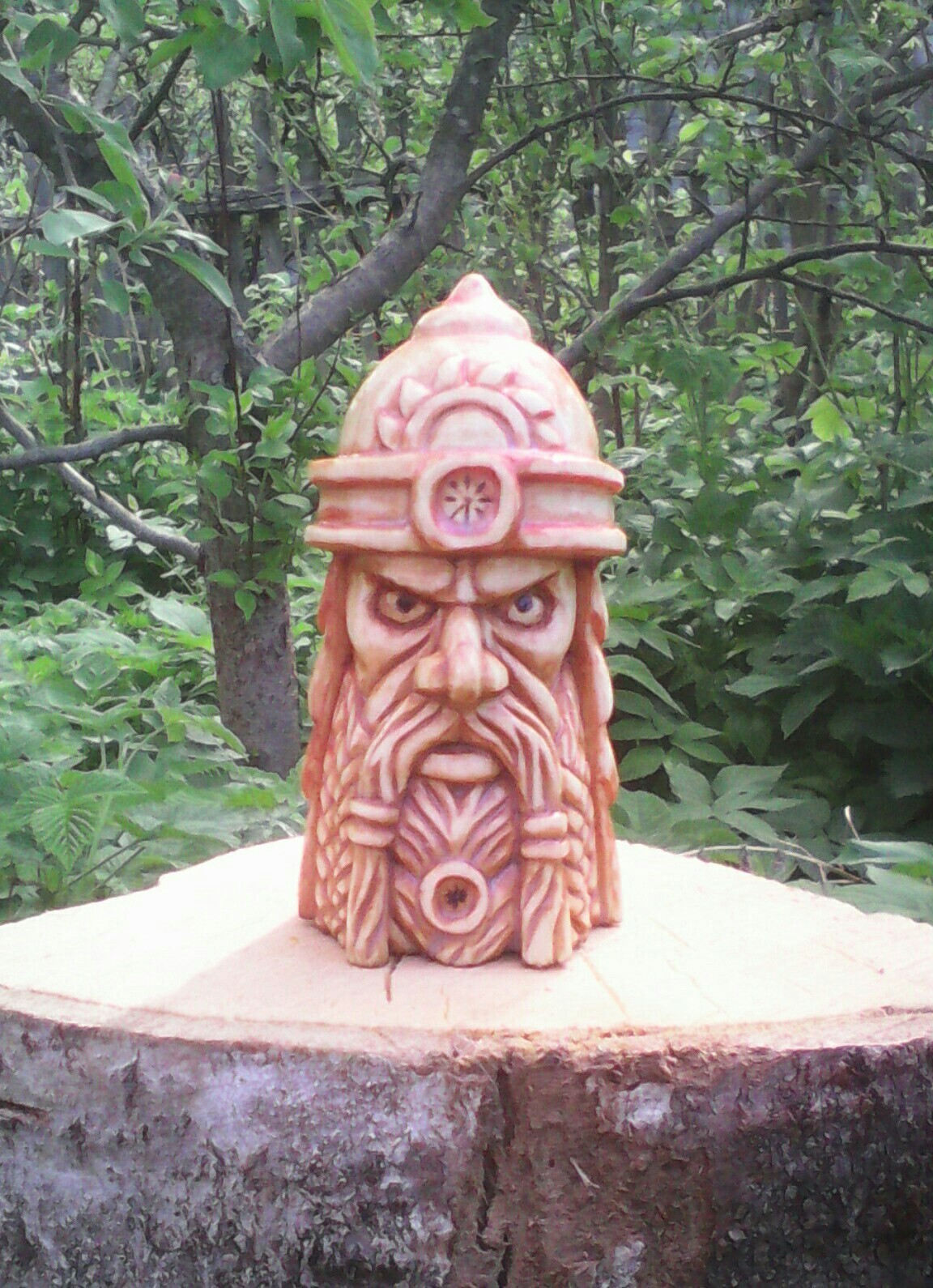 Slavic god PERUN, material aspen, height 9cm. - My, Slavic gods, Wood carving, Slavic mythology, Creation, Amulet, Perun, Longpost