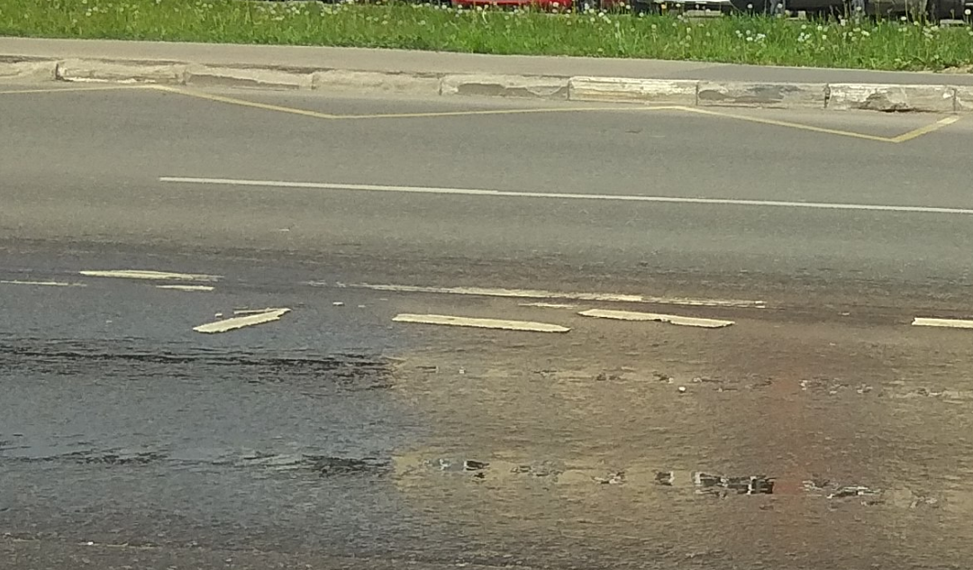 Road workers, wash carefully - My, Road, Markup, Enjoy Your Bath