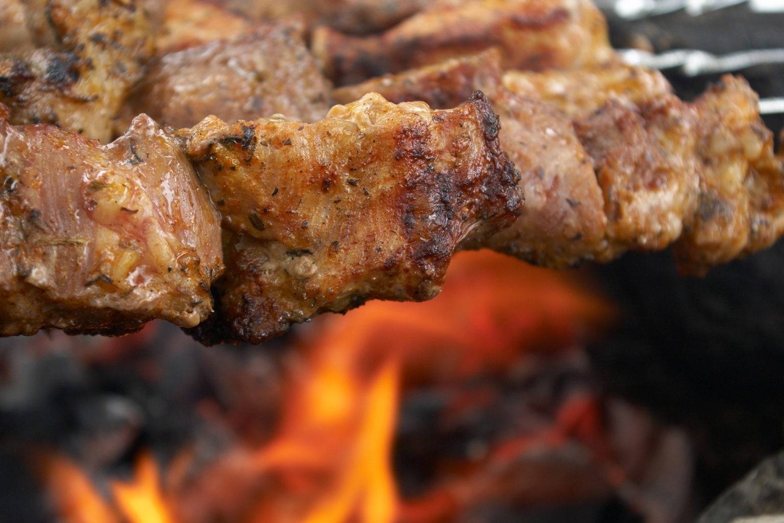 Fried retrospective - My, Shashlik, B-B-Q, BBQ, Meat, Bonfire, Brazier, Bricks, Yummy, Longpost