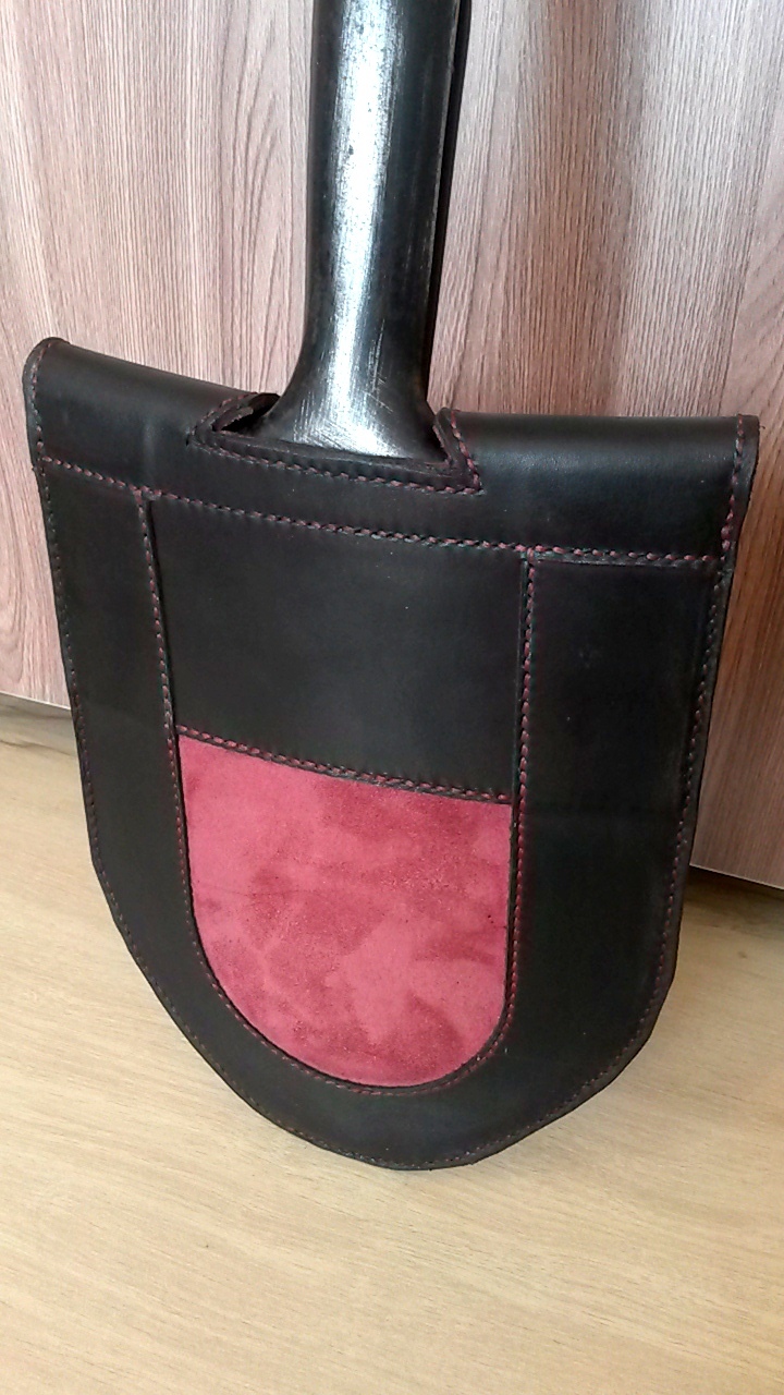 Shovel case - My, Leather craft, Handmade, Leather products, , My, The photo, Longpost, Leather