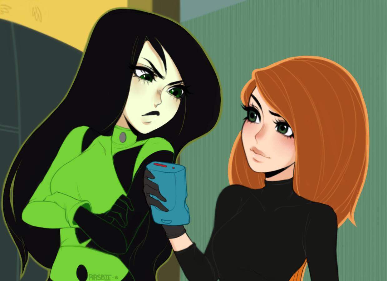 Kim Possible - Kim Five-with-plus, Shego, , Cartoons, Art