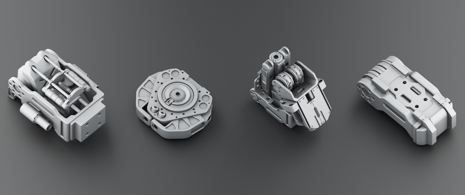 Бесплатный Hard Surface Kitbash vol 3 - Моё, Fusion360, Fusion 360, Kitbash, Hard surface, 3DS max, Научная фантастика, Free, Меха, Длиннопост