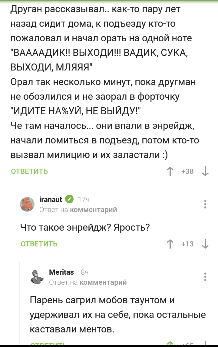 Доходчиво объяснил - Вадик?, Комментарии, Комментарии на Пикабу, Ярость