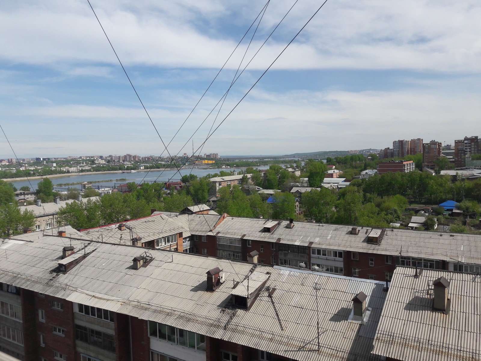 View from the window - My, Irkutsk, View from the window, beauty, Angara