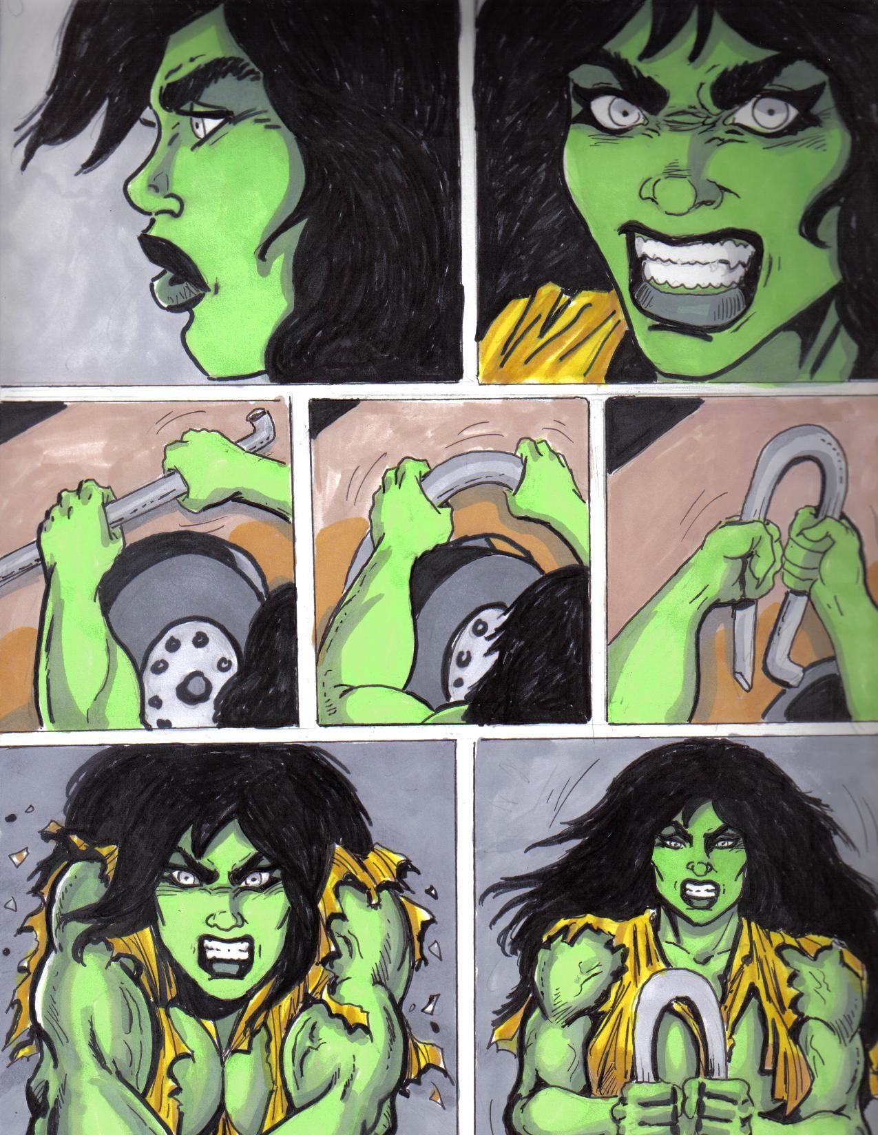 Comic Alternate Reality - Comics, Strong girl, , FMG, Art, She-Hulk, Hulk, , Longpost