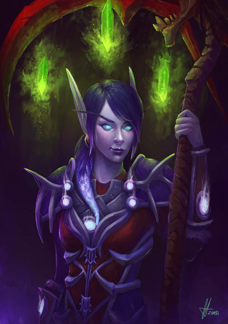 Void Elf Warlock Art | Пикабу