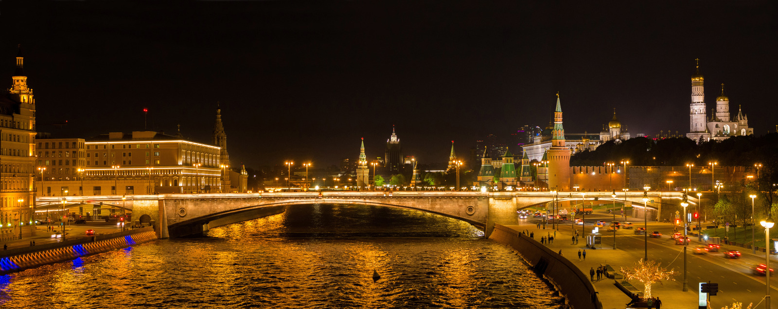 Moscow panoramic - My, Moscow, The photo, Панорама, Moscow at night, Longpost, Town