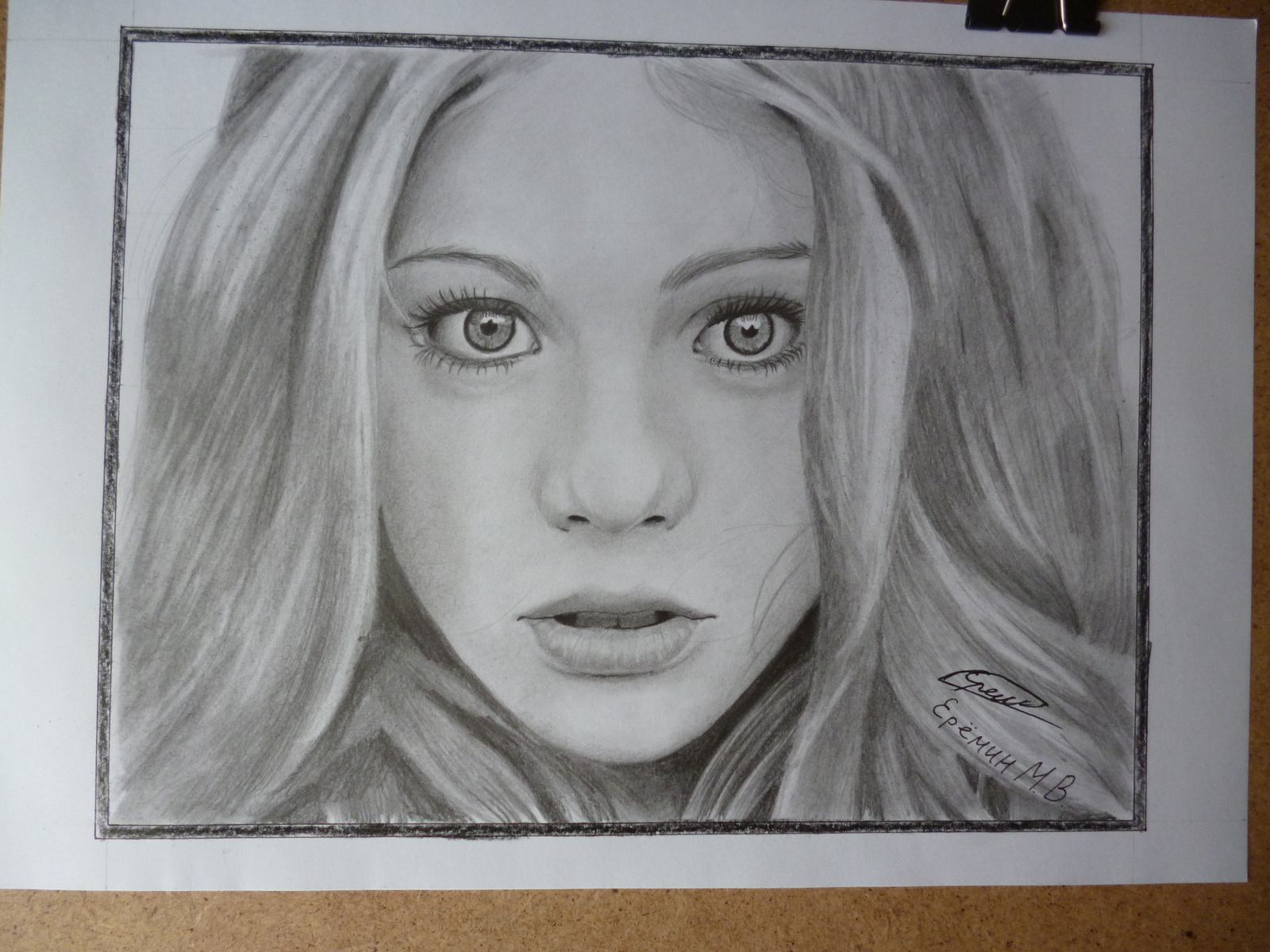 Portrait of a girl - My, Portrait, Portrait by photo, Pencil drawing, Drawing, Graphics, Beautiful girl