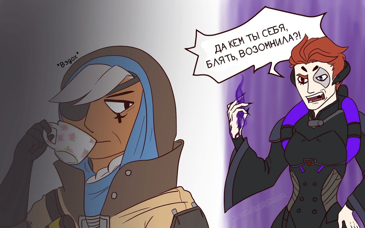 Need a good healer - Comics, Overwatch, Moira, , Ana amari