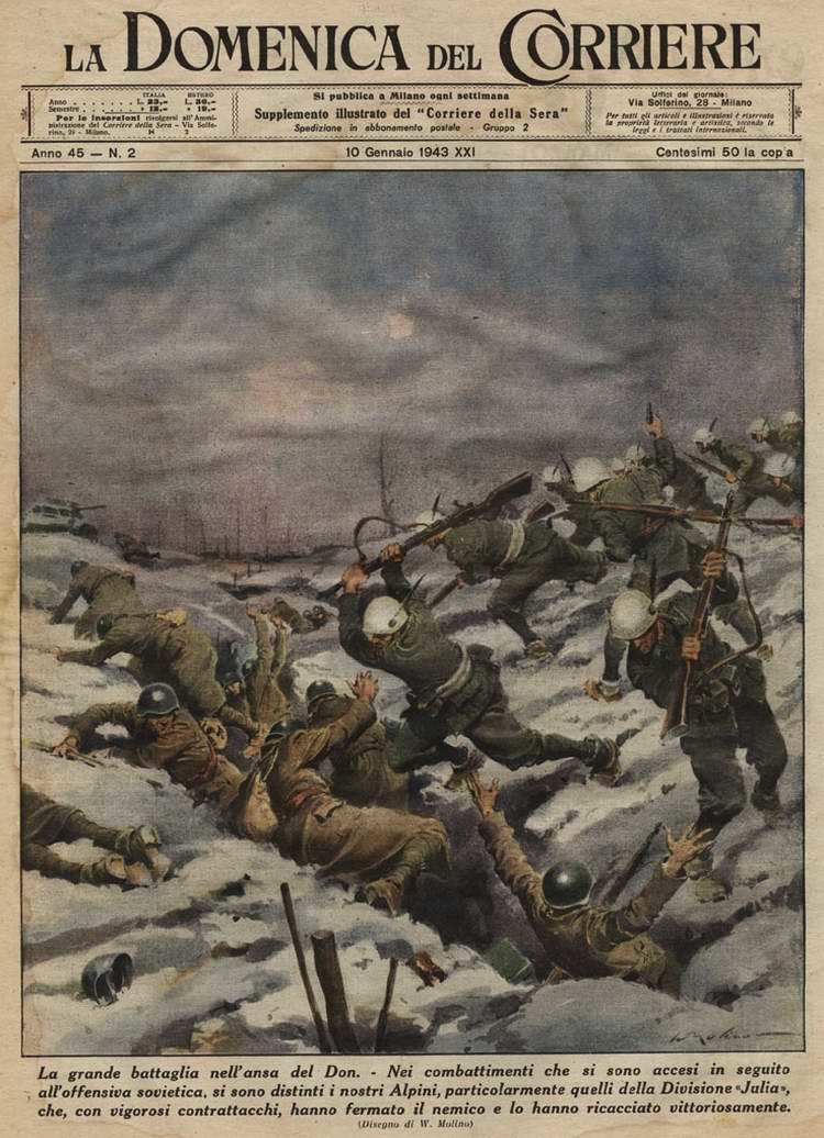 Italian propaganda about the battles on the Eastern Front - Propaganda, Italy, , Magazine clippings, Story, The Second World War, Longpost, Clippings from newspapers and magazines