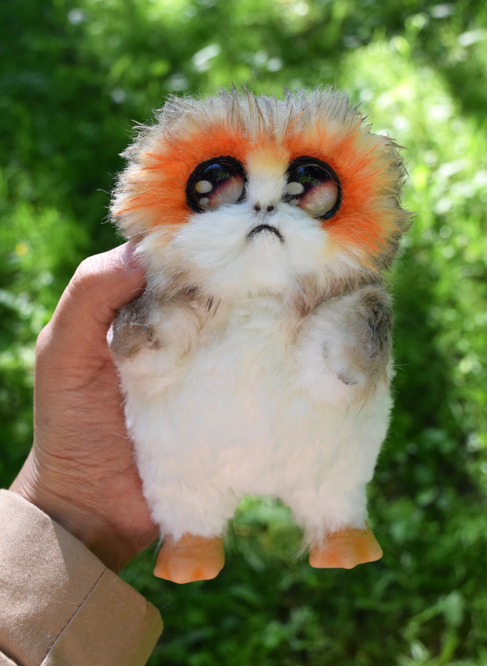 Baby Porg - Моё, Handmade, Мягкая игрушка, Порги, Рукоделие без процесса, Авторская игрушка, Ручная работа, Длиннопост