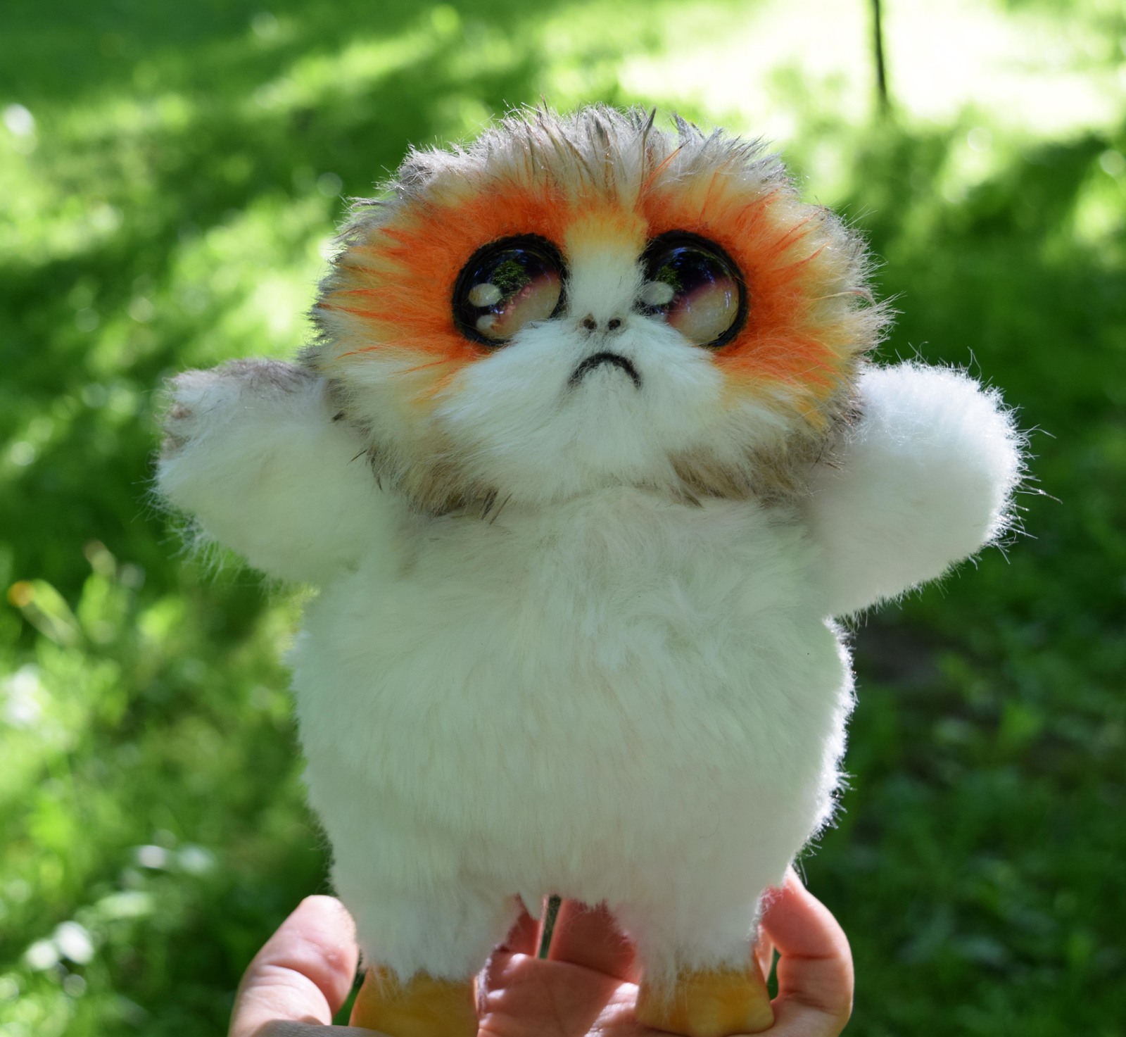 Baby Porg - Моё, Handmade, Мягкая игрушка, Порги, Рукоделие без процесса, Авторская игрушка, Ручная работа, Длиннопост