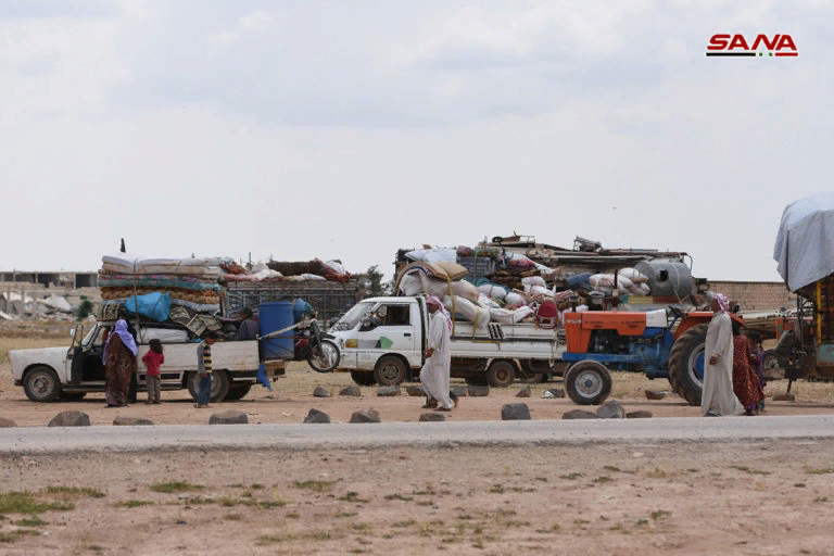 More than 500 people returned to their homes around the Abu Duhur airbase - Politics, War in Syria, Translation, Airbase, Longpost