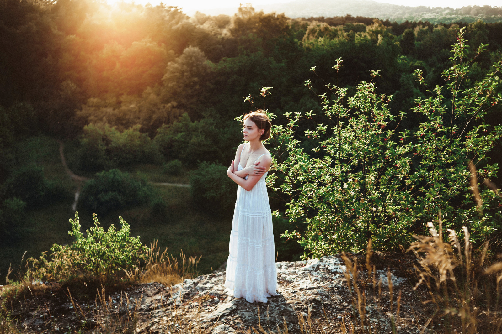 On the Sunset - My, Sunset, The photo, Beautiful girl, Krakow, Longpost