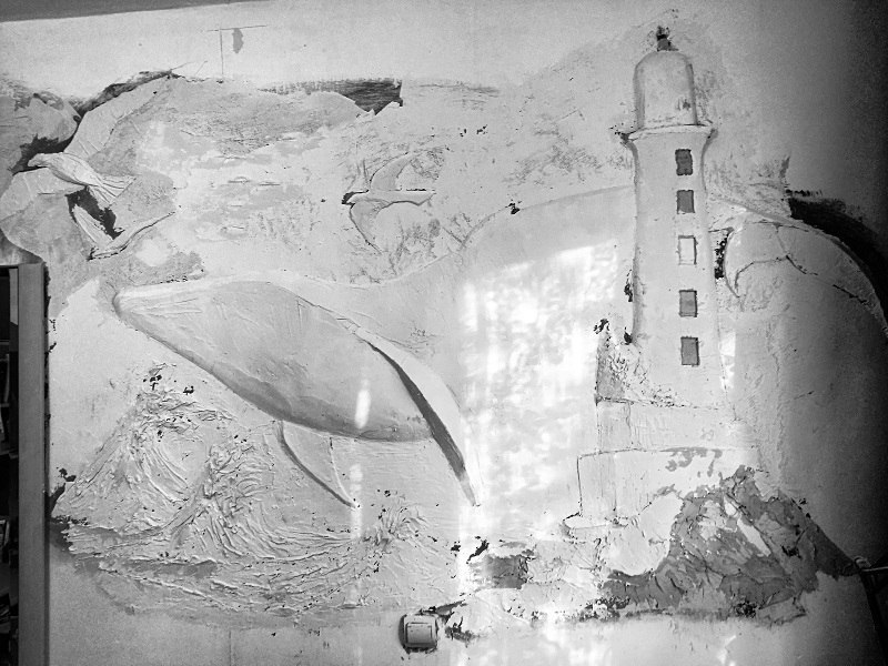 How I sculpted a whale on the wall - My, With your own hands, Needlework with process, Bas-relief, Sculpture, Creation, Whale, Sea, Longpost