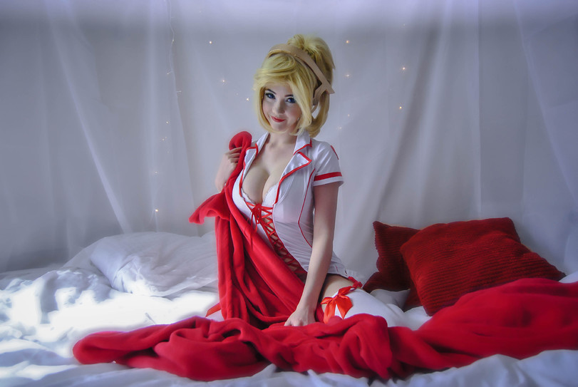 Cosplay  Mercy (Overwatch) - NSFW, Cosplay, Mercy, Overwatch, , Blizzard, Boobs, Longpost