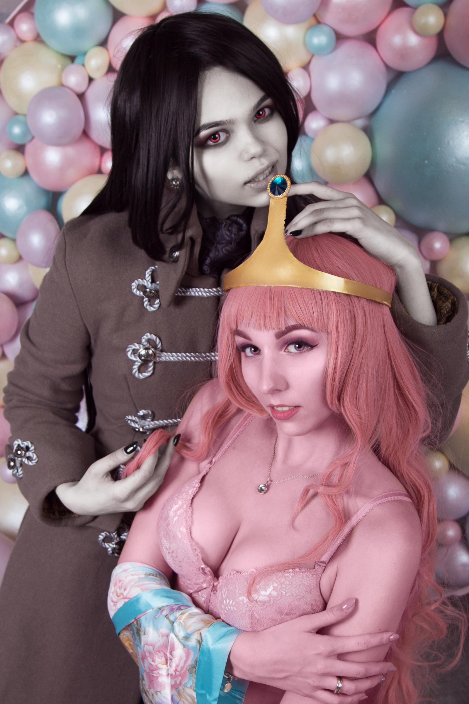 Fandom - Adventure Time Cosplayer - Princess Bubblegum, instagram @jelly_olliCosplayer - Marceline, instagram @marikkorobkin - Моё, Adventure Time, Косплей, Princess Bubblegum, Marceline, Принцесса, Марселин, Длиннопост