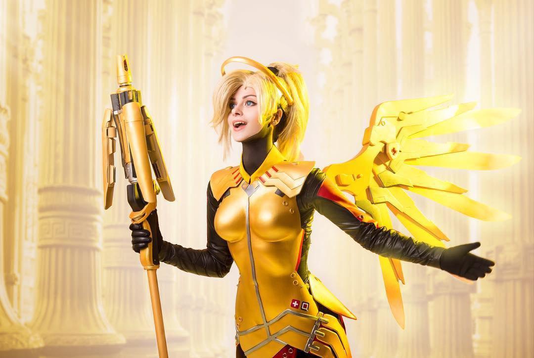 Gold Mercy & Pharah (Cosplay) - Overwatch, Blizzard, , Mercy, , Longpost