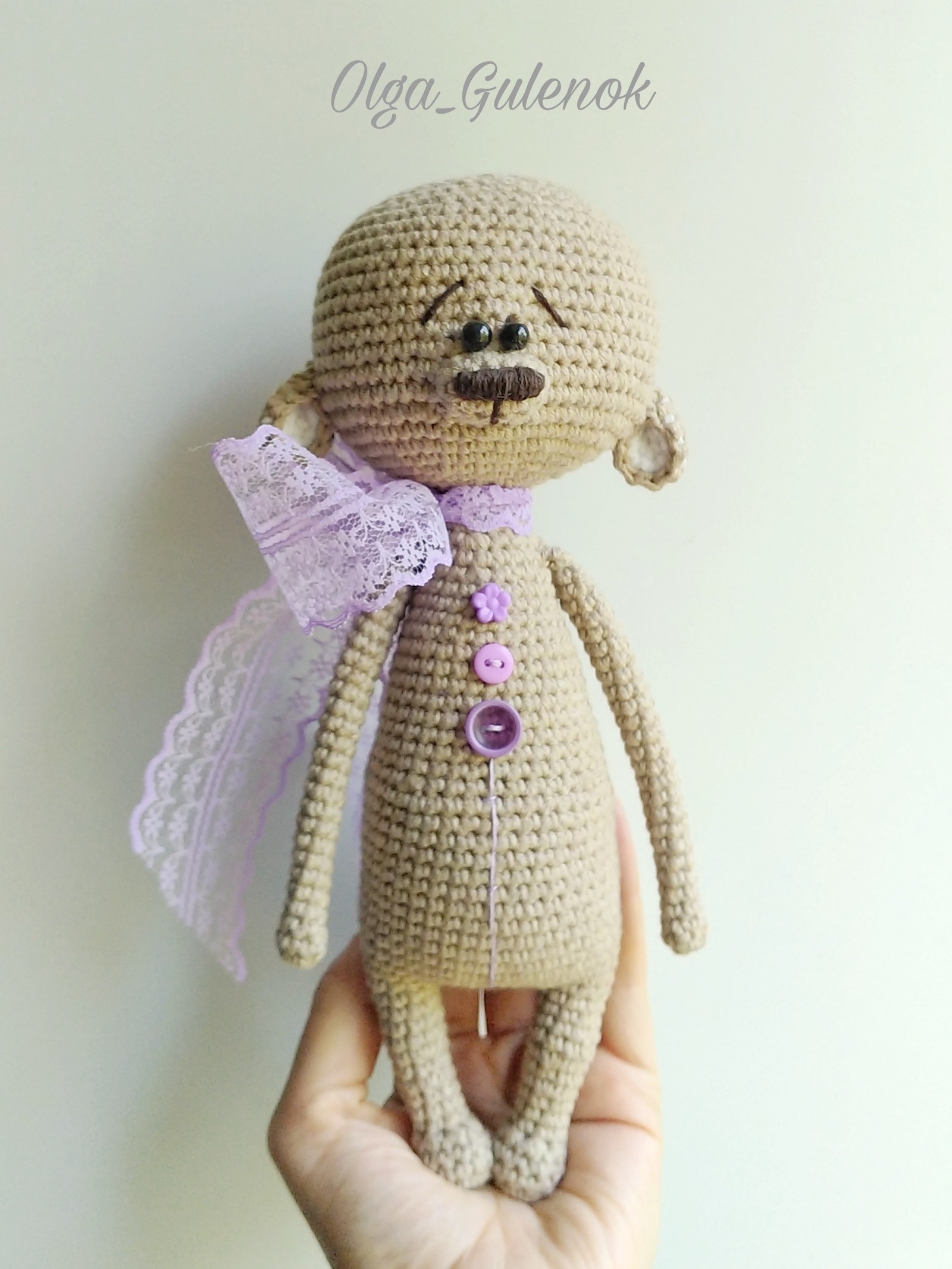 Teddy bear (hard toy) - My, Crochet, Author's toy, The Bears, Bear, Knitting, Longpost