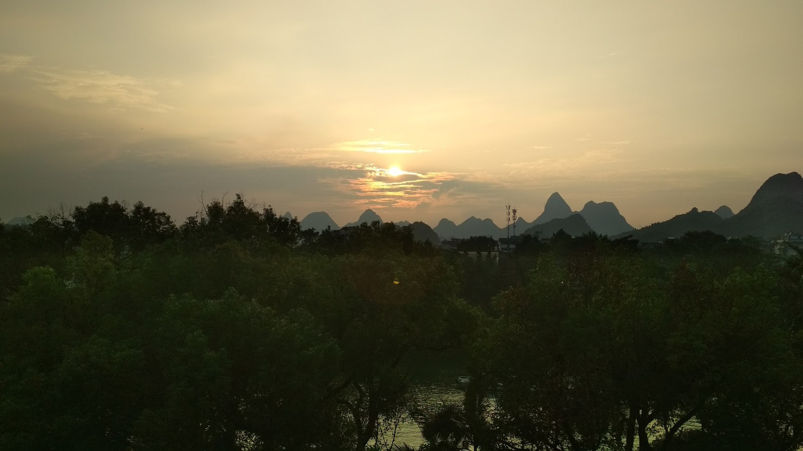 South China in 3 weeks (Guilin) - My, China, Guilin, Travels, Longpost, Landscape, The park, Sunset