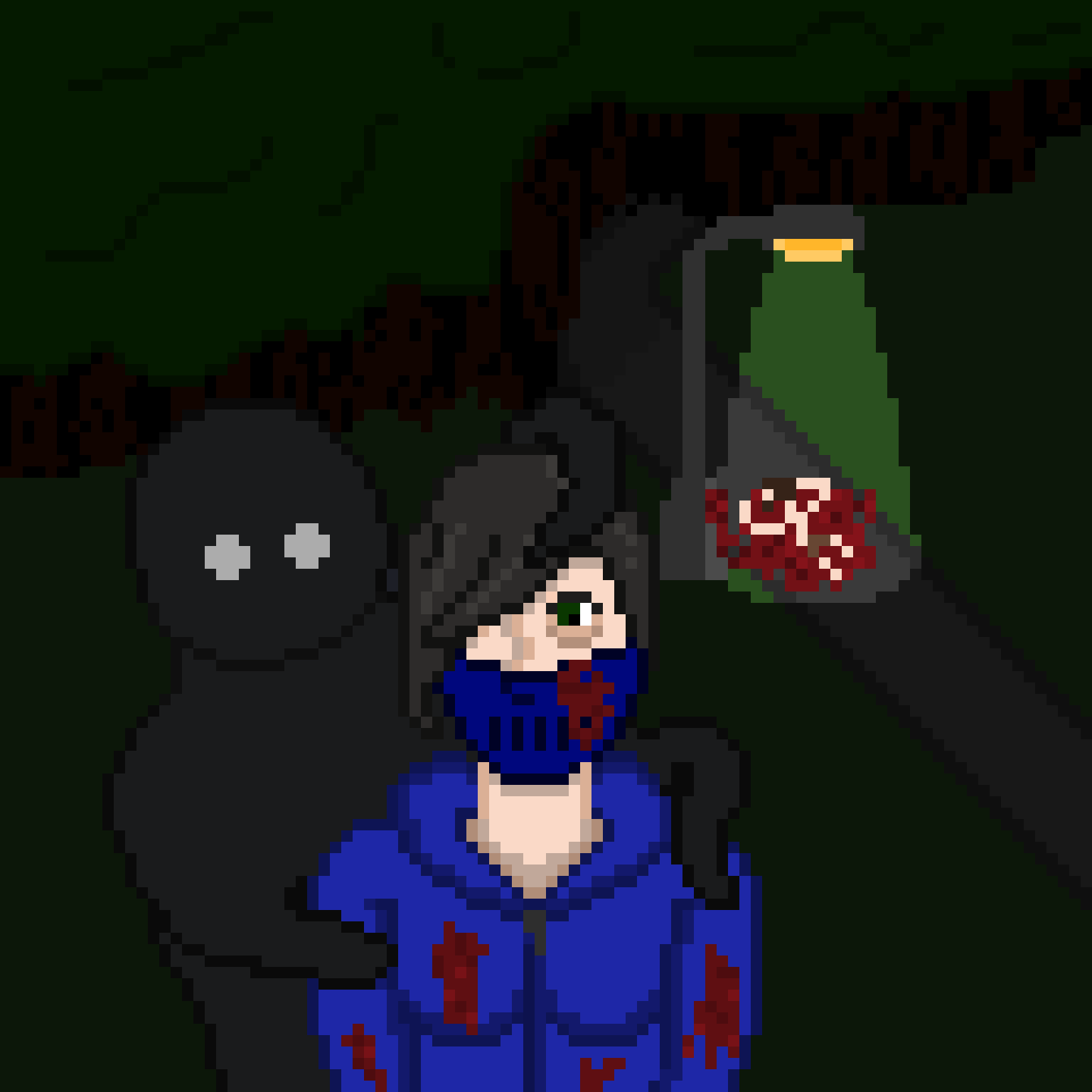 Possessed murderer - Моё, Pixel Art, Пиксель