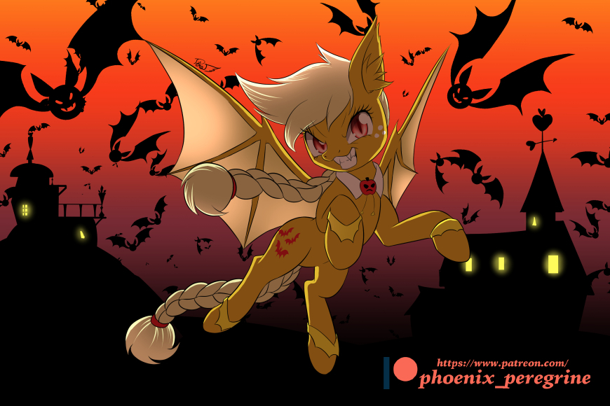 Apple Vampyr - My little pony, Applejack, Batpony, Phoenixperegrine