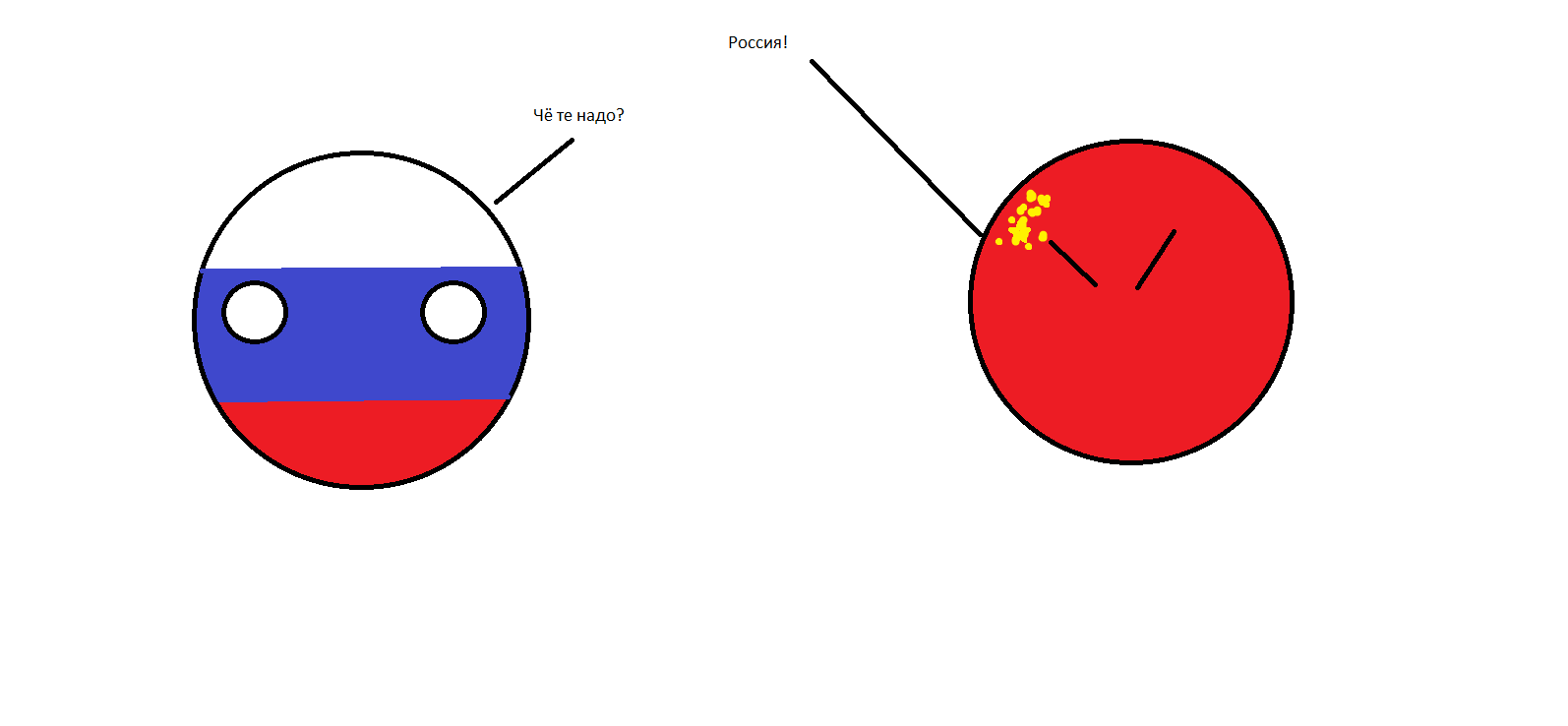 Russia and China - My, Countryballs, China, Russia, the USSR, Do not minus