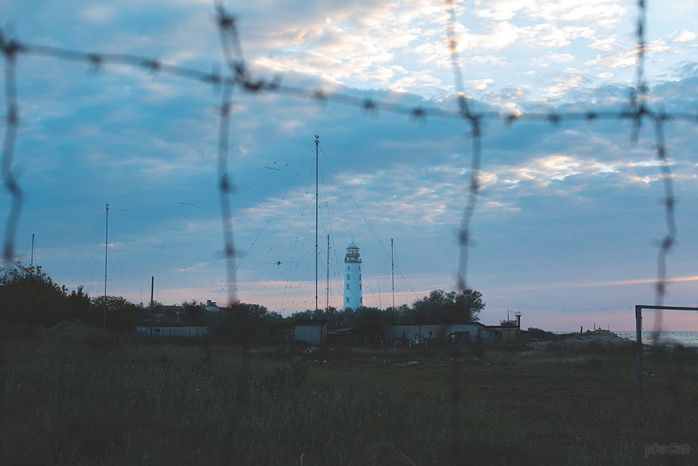 Crimean Mayak - My, , Crimea, Sevastopol, Lighthouse, Sea, Clouds, Hedgehog, Longpost