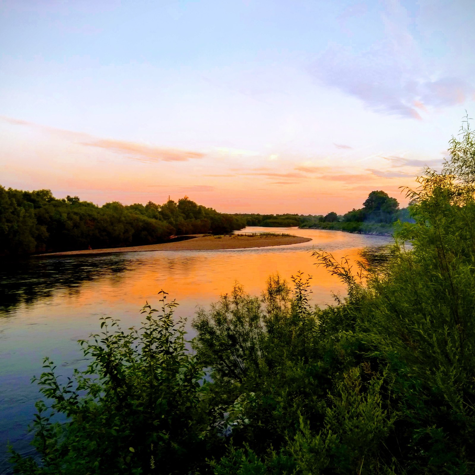 Khabarovsk Territory, area named after Lazo. - My, Nature, River, The photo, Sunset