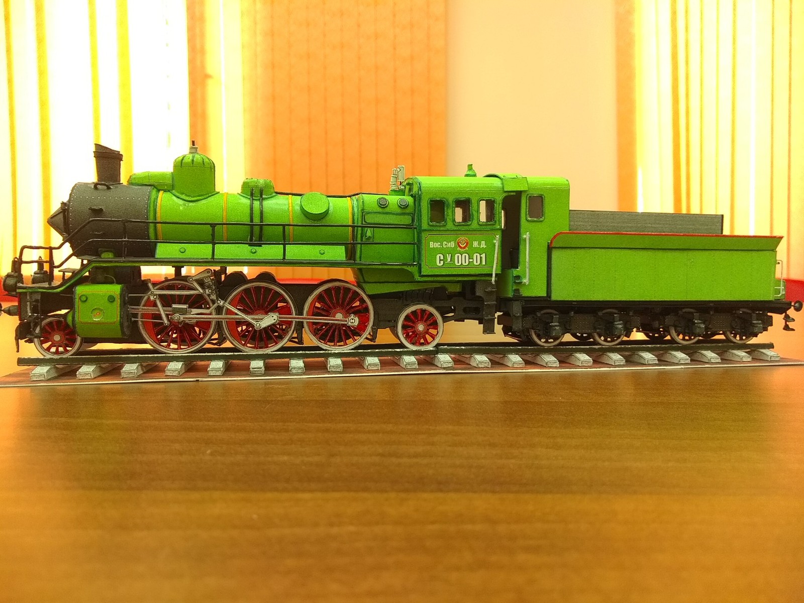 paper locomotive model - My, Papercraft, Railway modeling, , Locomotive, Longpost