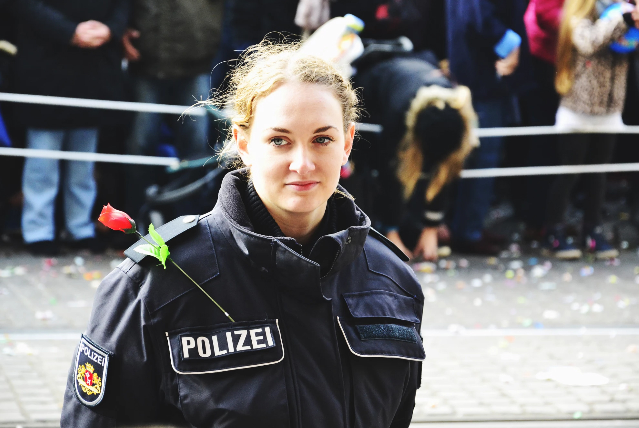 German polyfrau - , Police, Germany, , Milota, Kindness, Nyasha