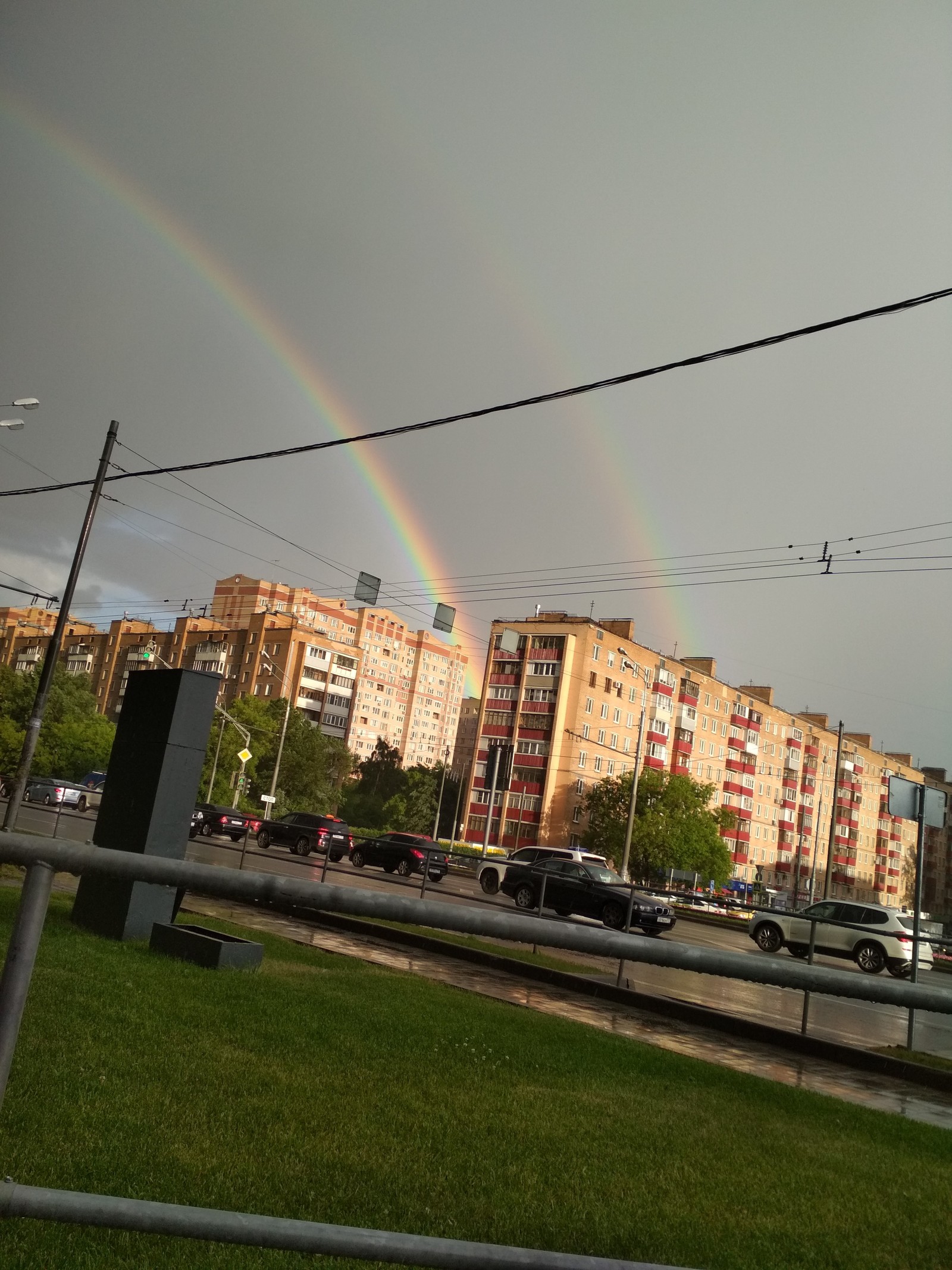 Rainbows from every house - My, Rainbow, Double Rainbow, beauty