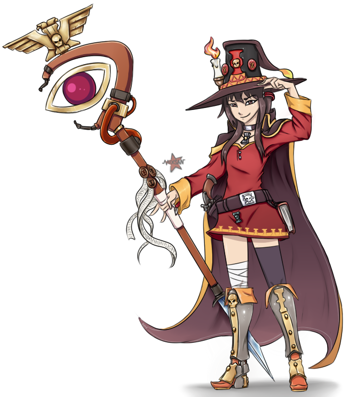 Acolyte Psyker Megumin - My, Konosuba, Warhammer 40k, Crossover, Wh other, Megumin, Psyker