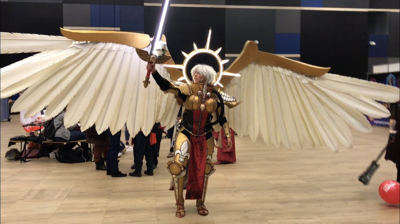 Cosplay Saint Celestine from Warhammer 40,000 - My, Cosplay, Starcon, Warhammer 40k, Warhammer, Saint Celestine, GIF, Longpost