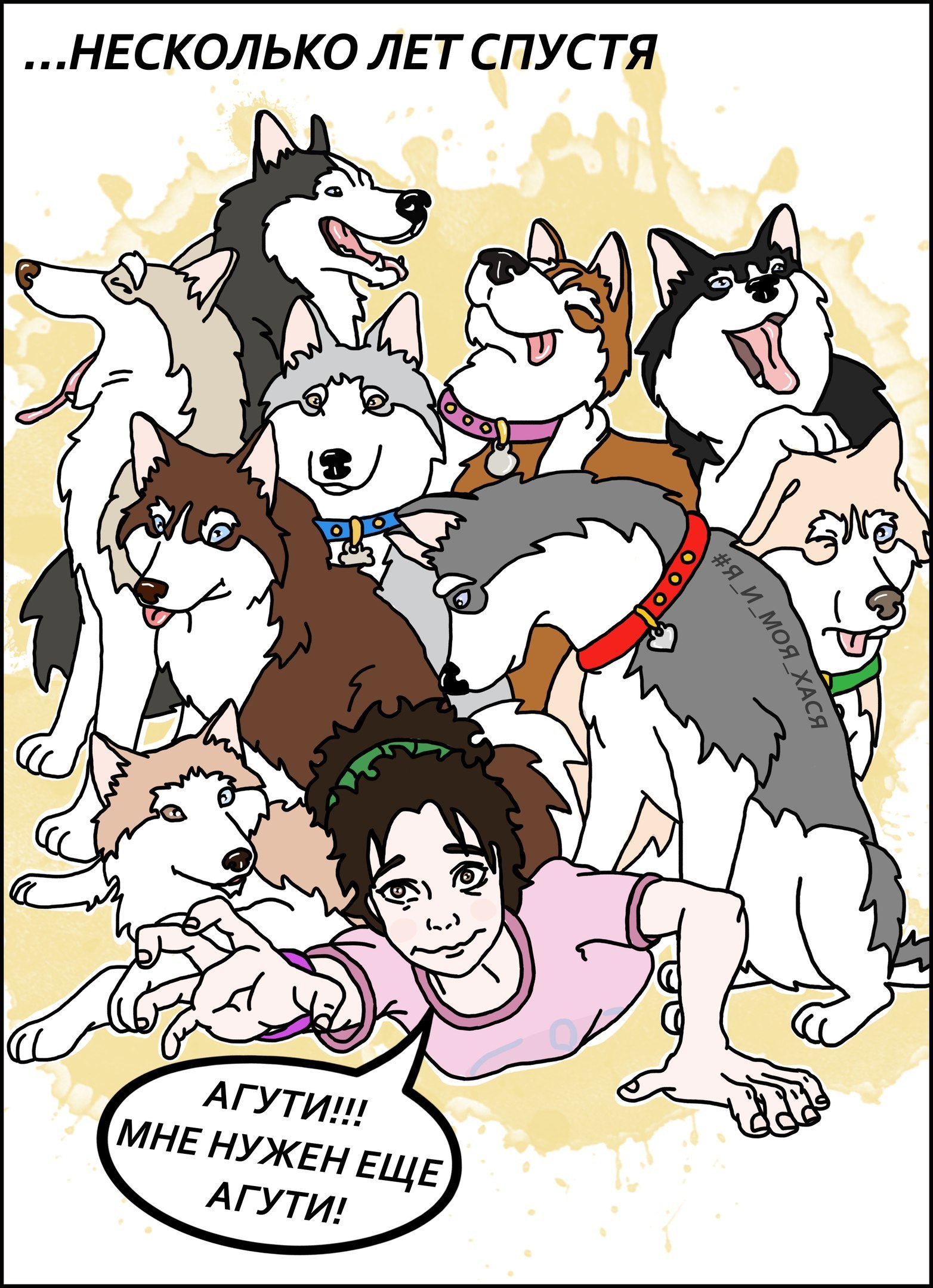 Me and my hasya - My, Siberian Husky, Husky, Dog lovers, Me and my hasya, Longpost