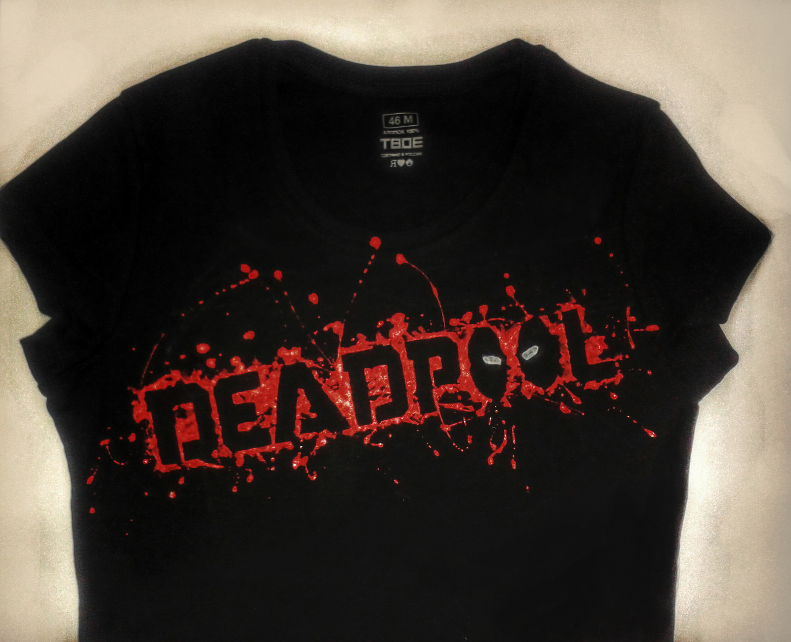 My fan art for the game - My, Deadpool, Fan art, Longpost, Manicure, Cloth, T-shirt, The photo