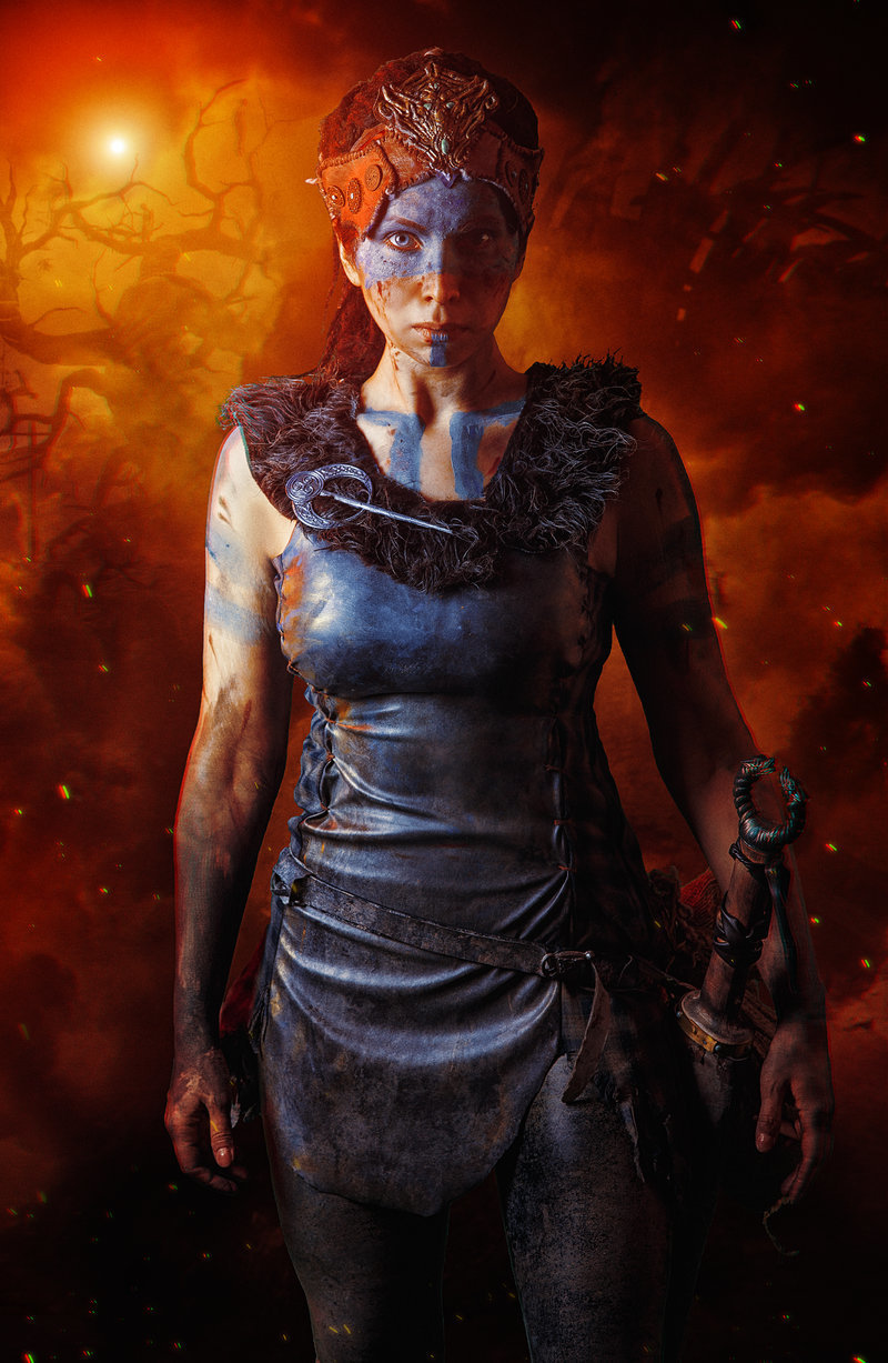 Senua! - Senua, Hellblade, Косплей, Elenasamko, Игры, Красивая девушка, Ад, Череп, Длиннопост