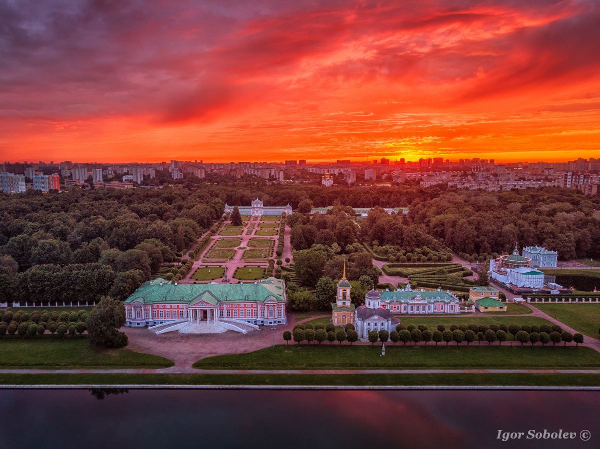 В Кусково на рассвете | Пикабу