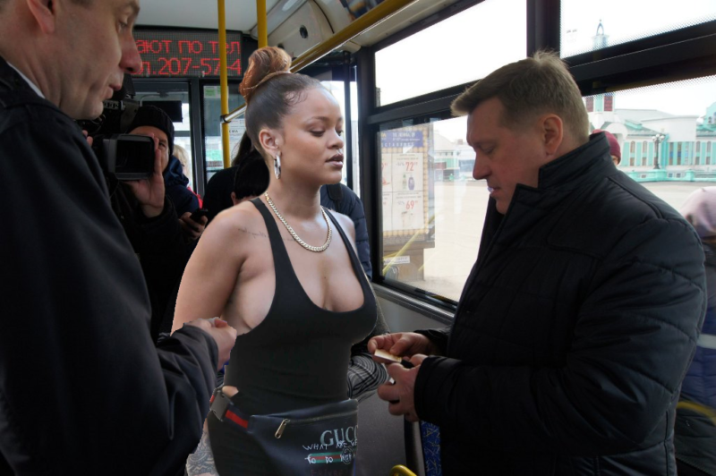 MAN! We pass on the fare! - Rihanna, Conductor, Supervisors, Photoshop