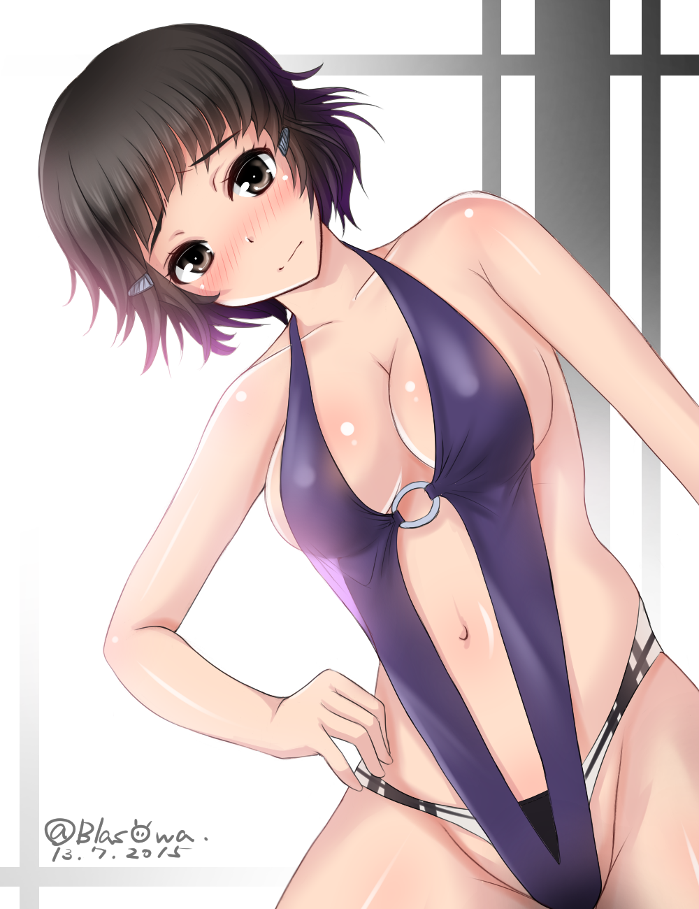 Myoukou - Kantai collection, Myoukou, Swimsuit, Summer, Anime art, Anime