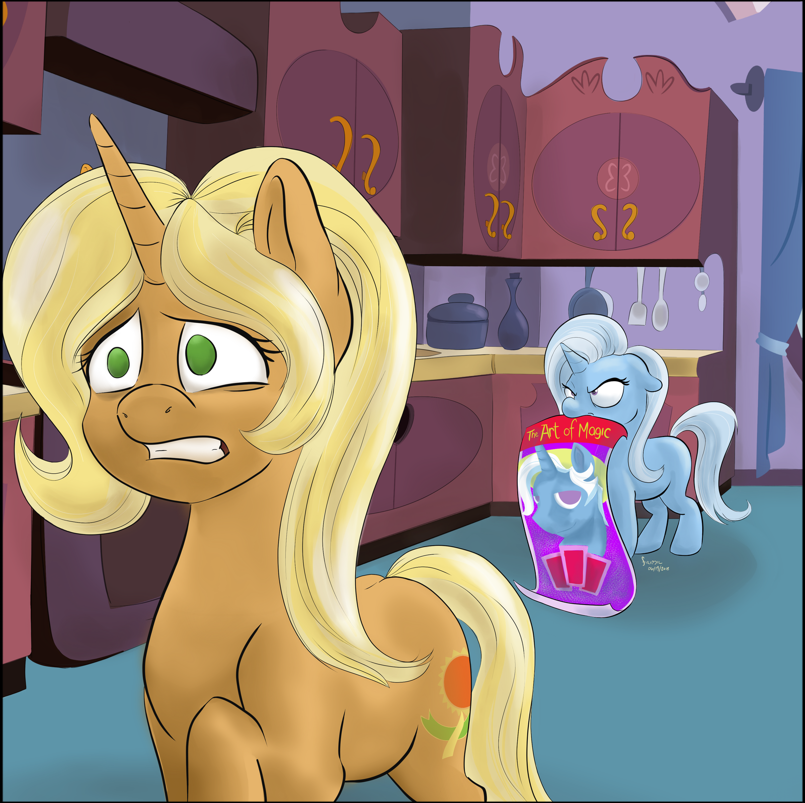 You said that dad died in the war! - My little pony, Trixie, Jackpot, , MLP Jack Pot