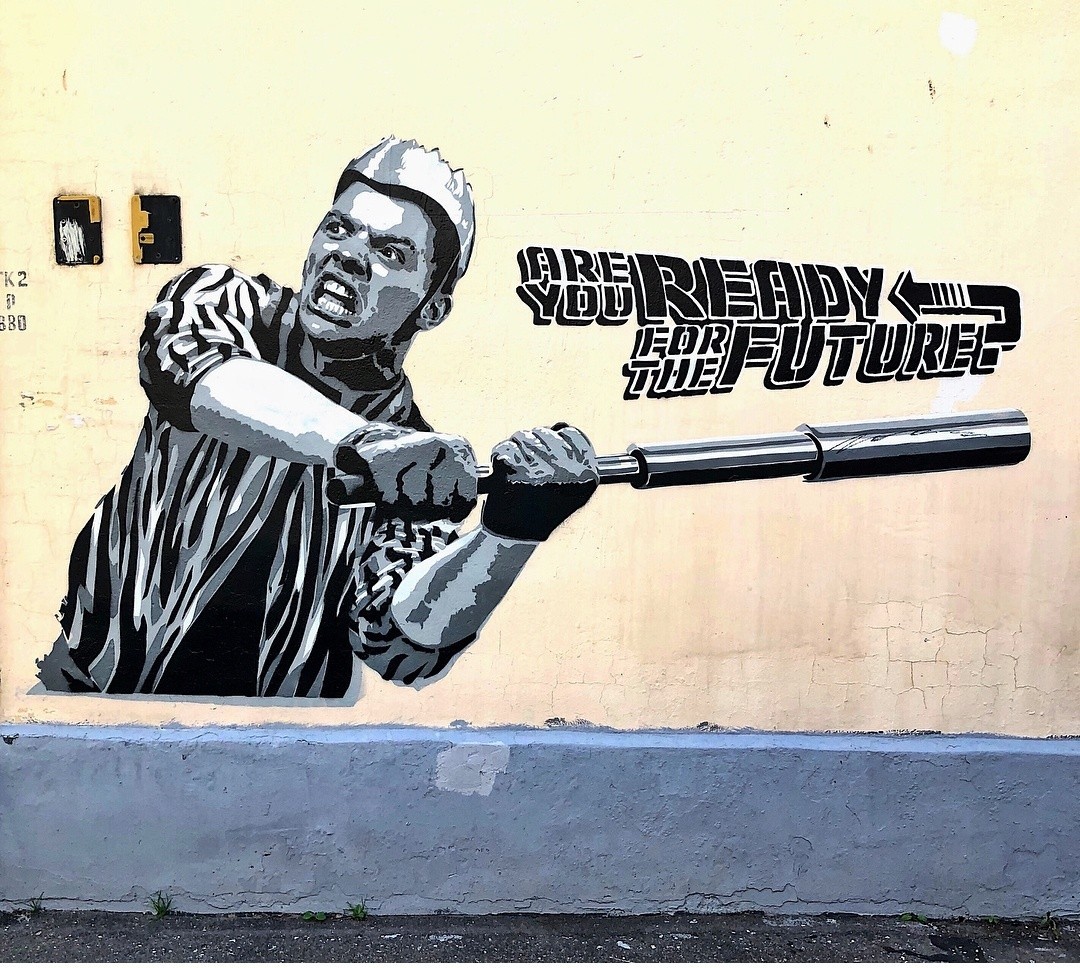 Are you ready for the future? - Назад в будущее, Street art, Question, Zoom Street Art, Back to the future (film)