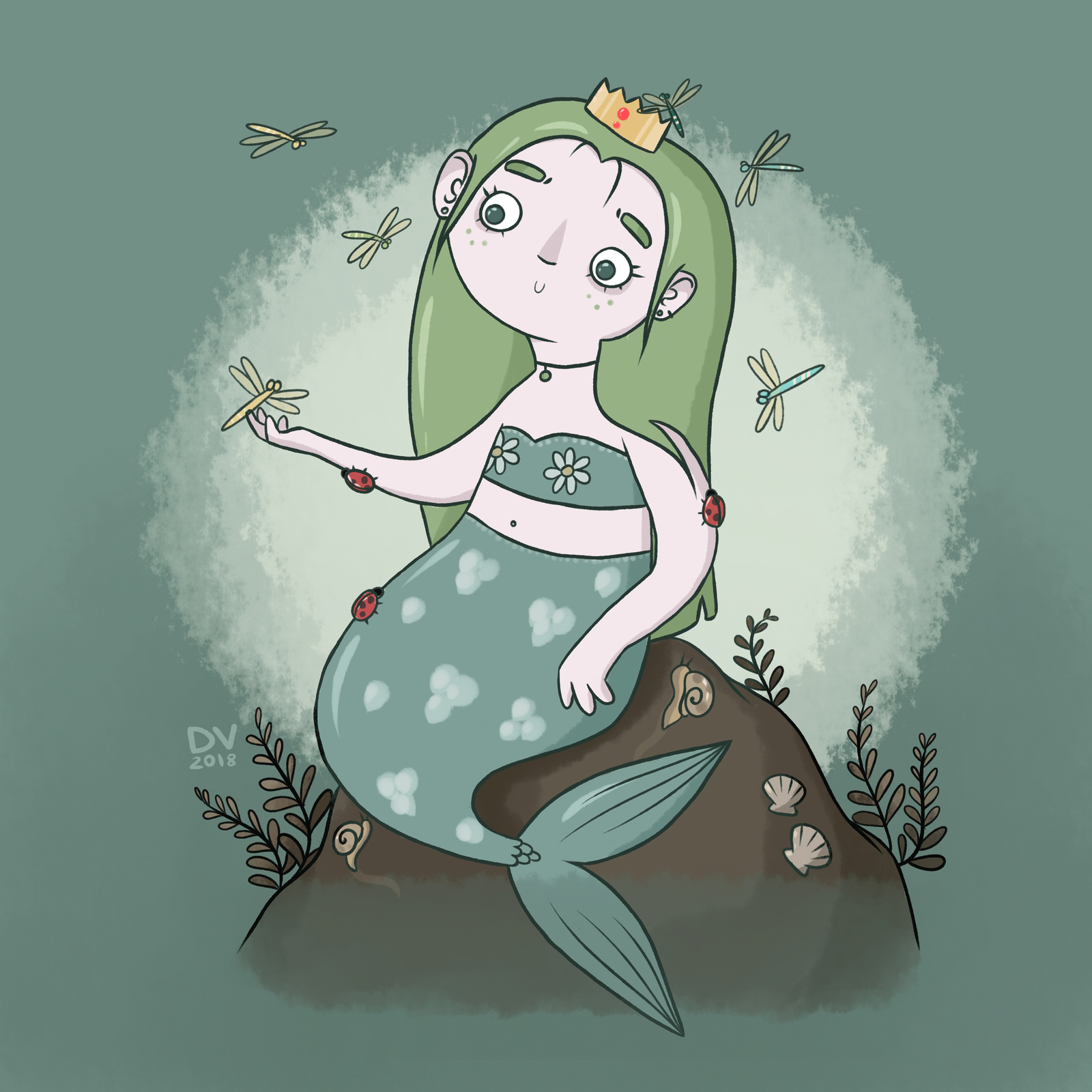 Mermaids - My, Art, Mermaid, Mermay, Longpost