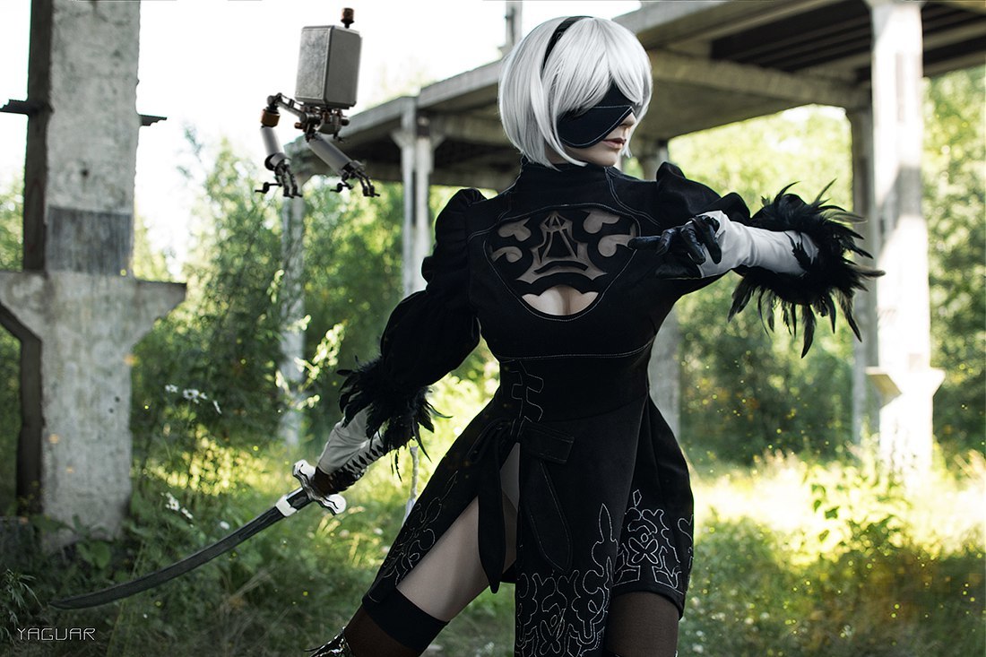 Alexandra Reil aka Reilin cosplay - The photo, Girls, Cosplay, Longpost, NIER Automata, Yorha unit No 2 type B, Final Fantasy, Lightning farron