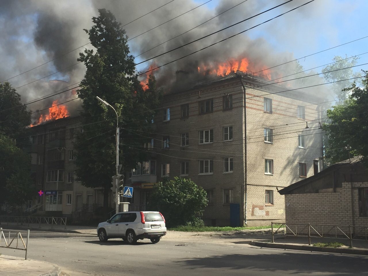 Fire in Ryazan - My, Ryazan, Fire, Eyewitness, Longpost, Negative