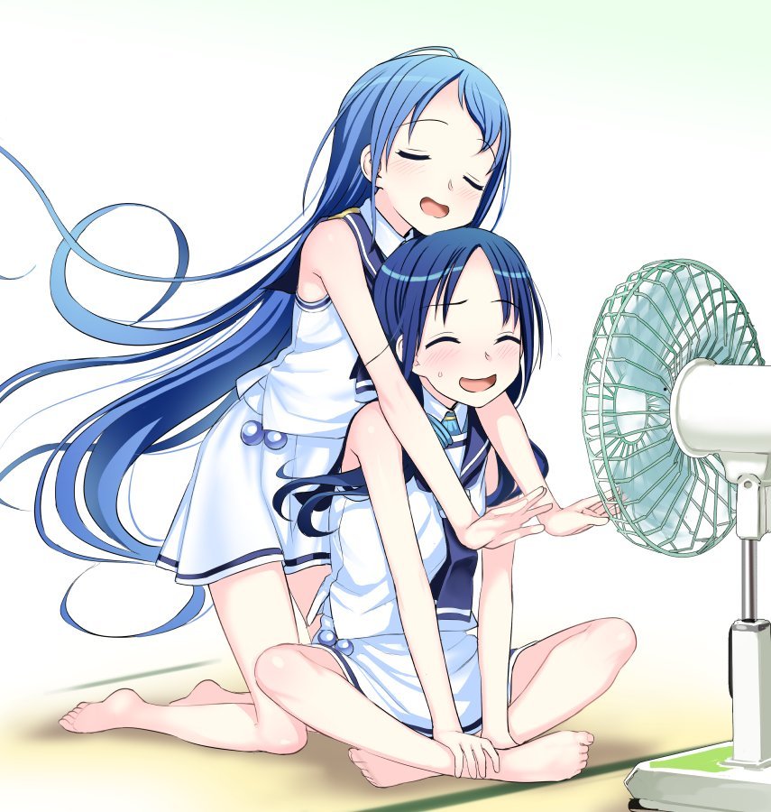 Samidare and Suzukaze - Kantai collection, Samidare, Suzukaze, Anime, Anime art