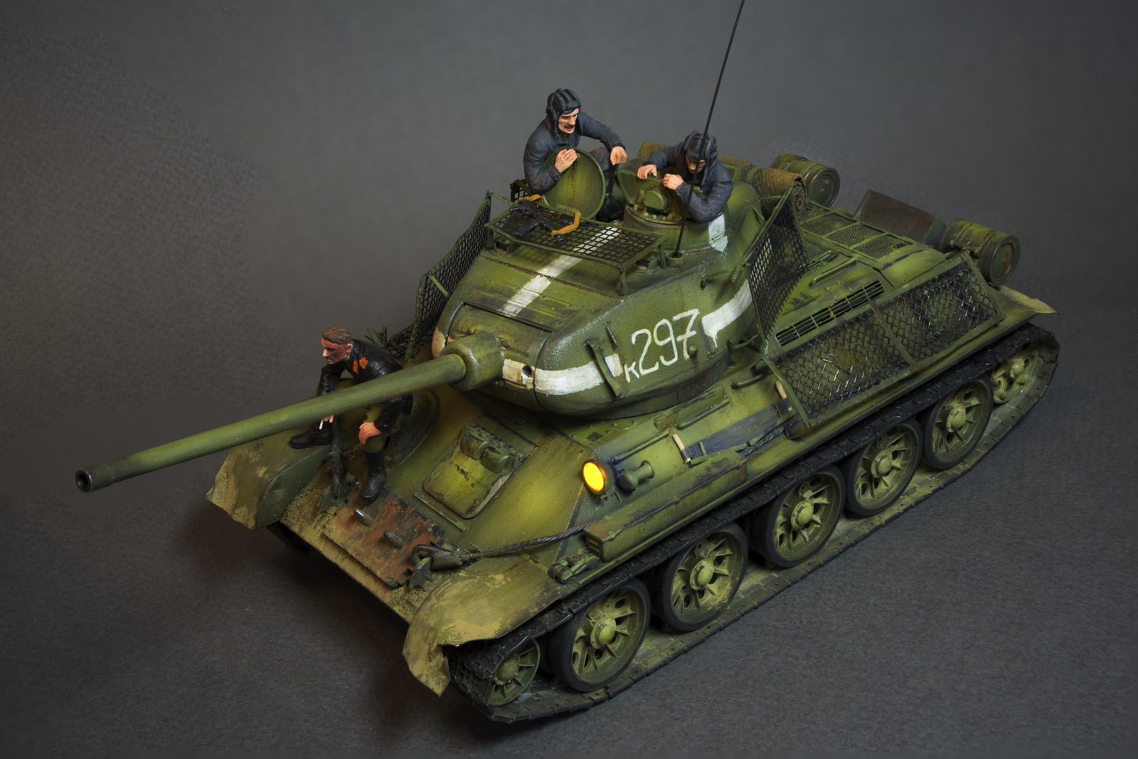 Model of the T-34-85 tank - My, Stand modeling, Models, BTT, T-34, Painting, Airbrush, Creation, Hobby, Longpost