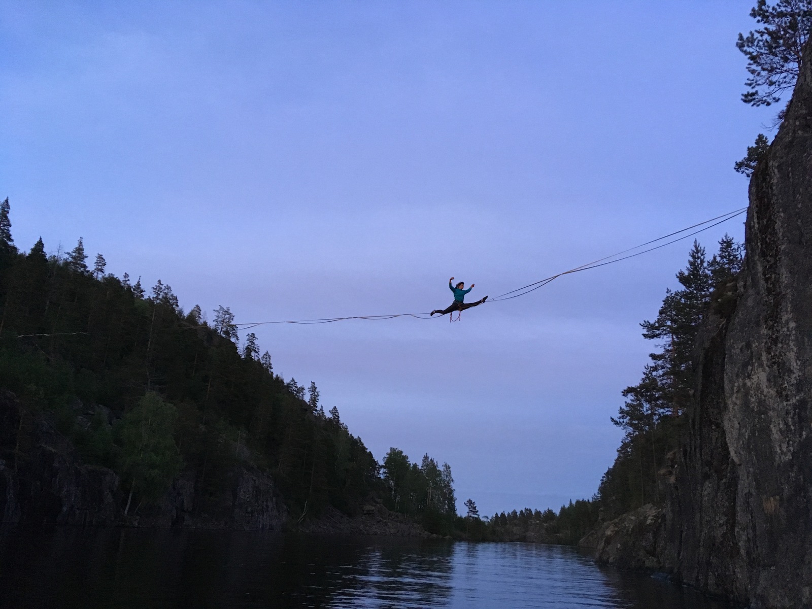 Ladoga. - My, Highline, Sleckline, Ladoga, Catamaran, Longpost, Tourism